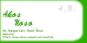 akos moso business card