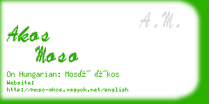 akos moso business card